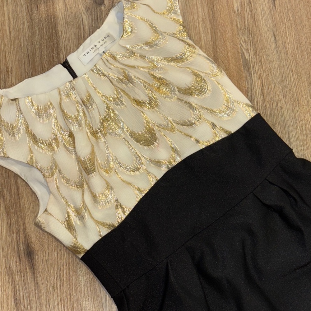 Trina Turk Dress in Gold and Black